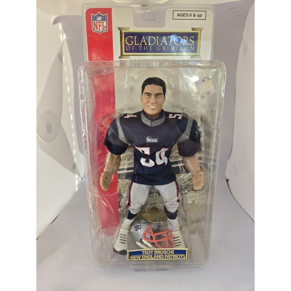 2005 Gladiators of the Gridiron Tedy Bruschi Action Figure - RARE